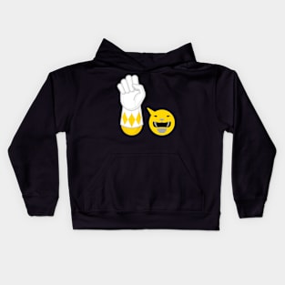 YELLOW RANGER hand-power Kids Hoodie